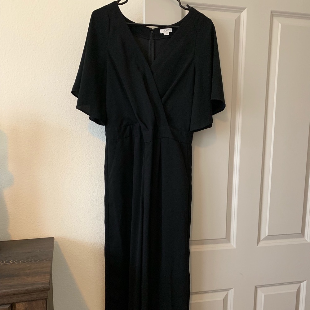 Loft Crop Flutter Sleeve Jumpsuit